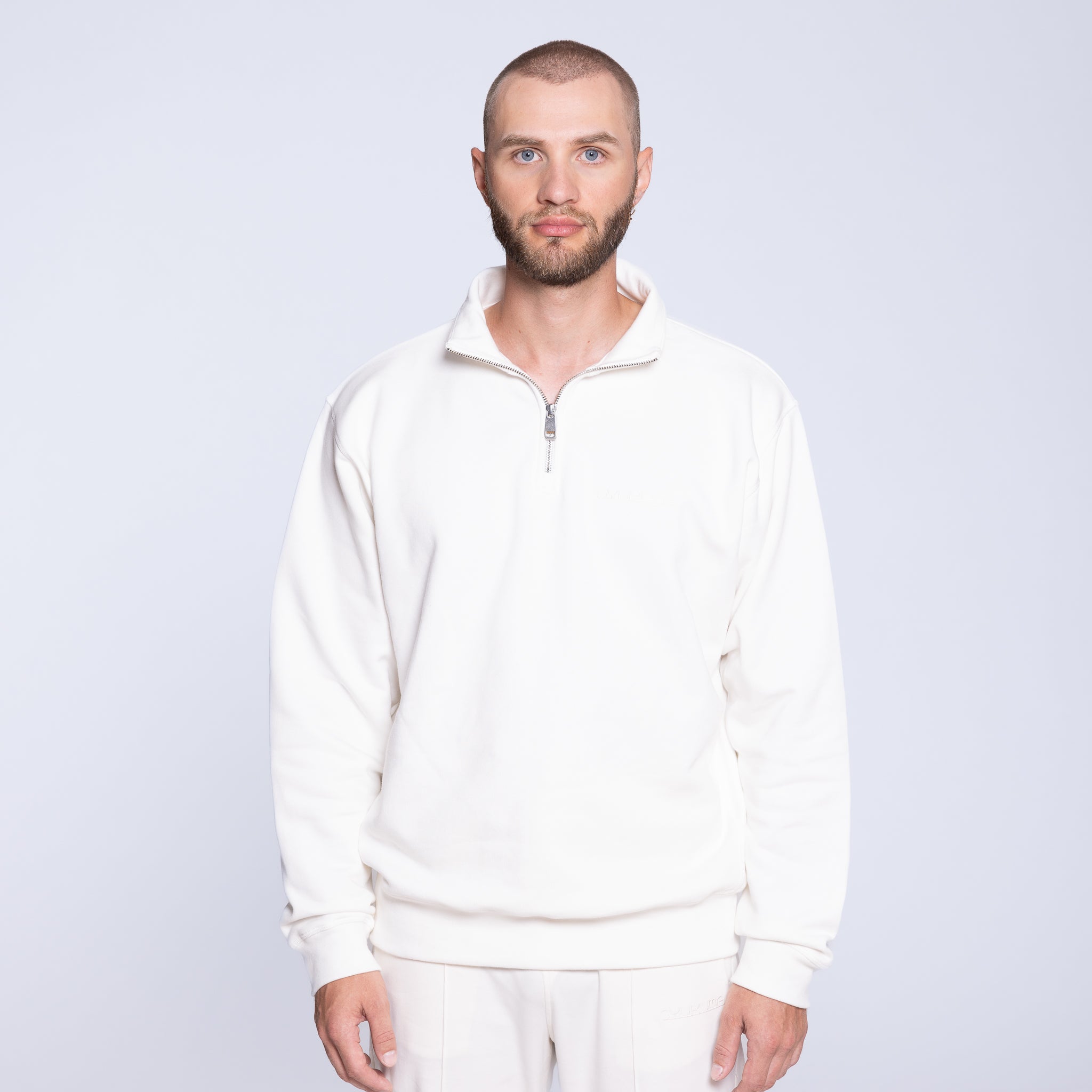 Major Half Zip in Ecru