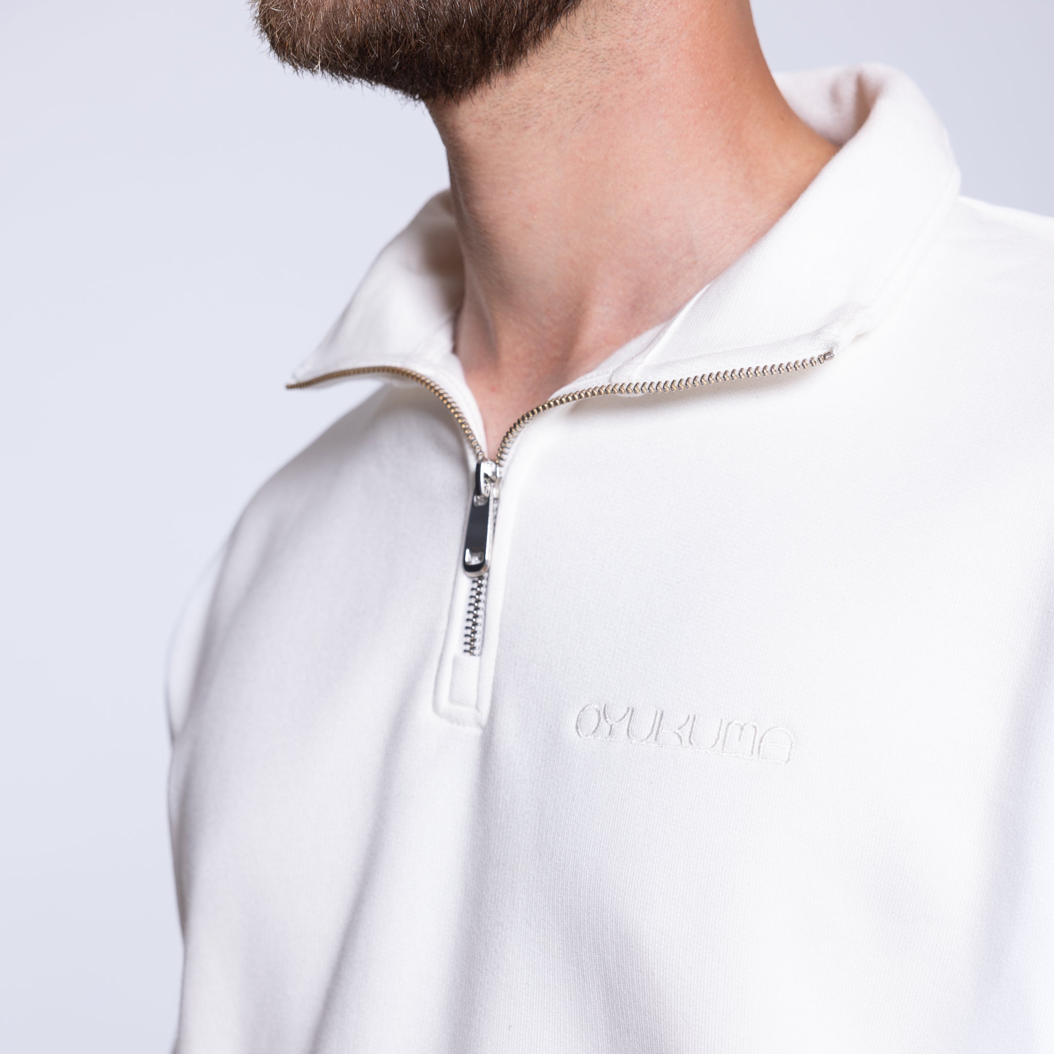 Major Half Zip in Ecru